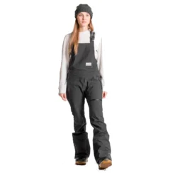 Sao Bib Snowboard Pant - Womens -Volcom Sales Store 873891 001 Sao Bib Phantom Studio 1