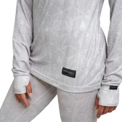 Hitatech Thermal Funnel Neck Longsleeve - Womens -Volcom Sales Store Baselayer HITATECHFUNNELNECK WOMENS WhiteGeo detail thumb logo