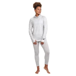 Hitatech Thermal Funnel Neck Longsleeve - Womens -Volcom Sales Store Baselayer HITATECHFUNNELNECK WOMENS WhiteGeo full alt