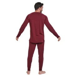 Merino Thermal Longsleeve -Volcom Sales Store Baselayer MERINOLONGSLEEVE MENS Burgundy full back