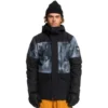 Quiksilver Mission Printed Block Snowboard Jacket -Volcom Sales Store quiksilver MensMissionSnowJacket TRUEBLACKQU