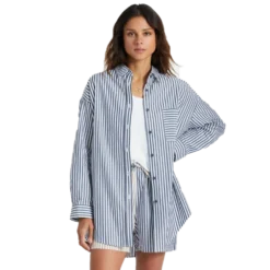 Brixton Sidney Oversized L/S Tee - Womens -Volcom Sales Store sidneyls navy 2